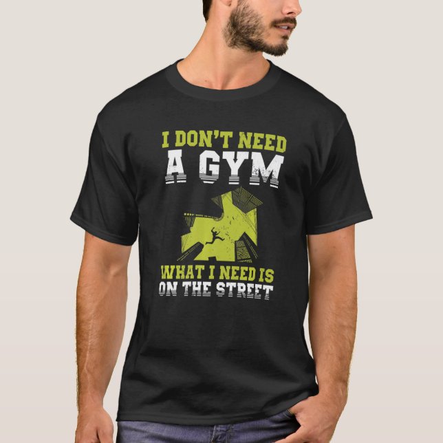Urban Gymnast Wall Running Design for Traceur Park T-Shirt (Vorderseite)