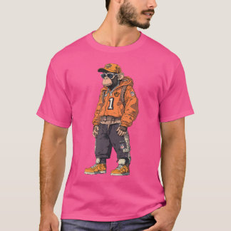 Urban Hip Hop Funny Novelty Graphic Ape T-Shirt
