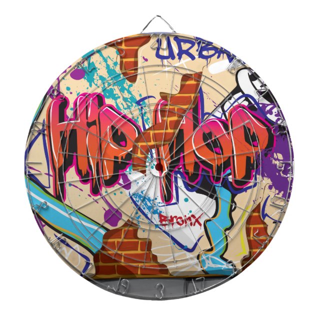 Urban Hip Hop Graffiti Wall. Dartscheibe (vorne)