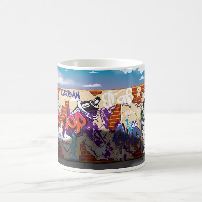 Urban Hip Hop Graffiti Wall. Tasse (Mittel)