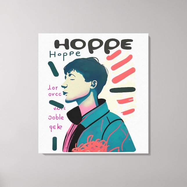 Urban Hope - Abstract Portrait Illustration Leinwanddruck (Vorderseite)