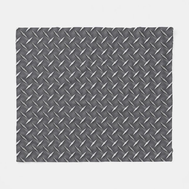 Urban Industrial Metallic Texture Print Fleecedecke (Vorderseite (Horizontal))