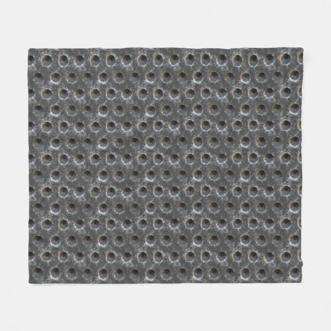 Urban Industrial Metallic Texture Print Fleecedecke (Vorderseite (Horizontal))