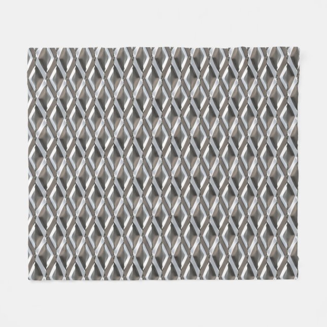 Urban Industrial Metallic Texture Print Fleecedecke (Vorderseite (Horizontal))
