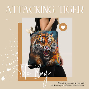 Urban Jungle Attacking Tiger-Tasche