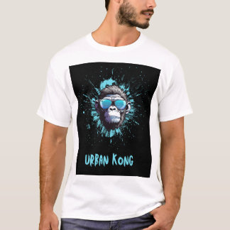Urban Kong Gorilla Design – Blue & Black Streetwea T-Shirt