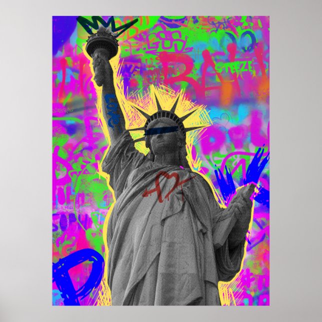 Urban Liberty Collage: Moderne Kunst Poster (Vorne)