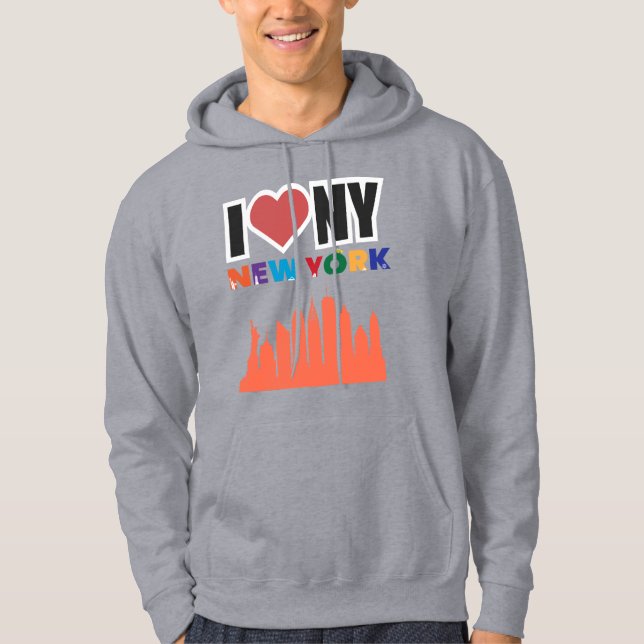 Urban Liebe NYC Skyline Graphic Hoodie (Vorderseite)