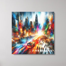 Urban Mirage: Abstraktes Stadtbild Leinwanddruck