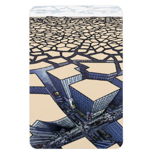 Urban Mirage: Betonschluchten auf kargen Land Magnet