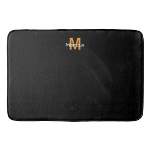 Urban Mit Monogramm Black Chic Badematte