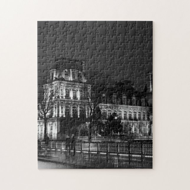 Urban, modernes Pariser Nachtleben Foto Puzzle (Vertikal)