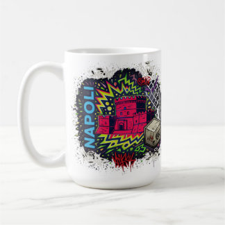 Urban Neon Graffiti Napoli Castle Kaffeetasse
