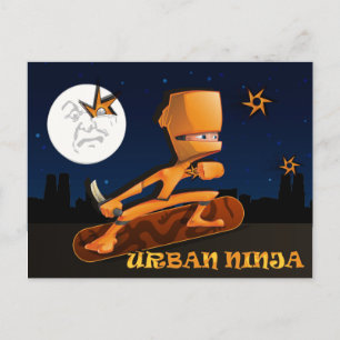 Urban Ninja Postkarte