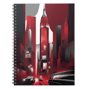 Urban Noir Notebook - Modernes Stadtbild in fett R Notizblock