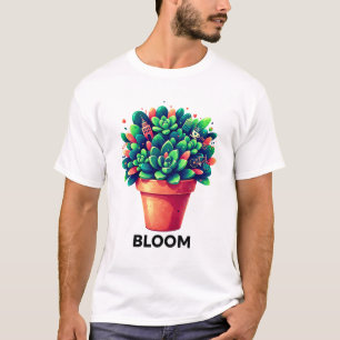 Urban Oasis Bloom Succulent Lifestyle Comfort T-Sh T-Shirt