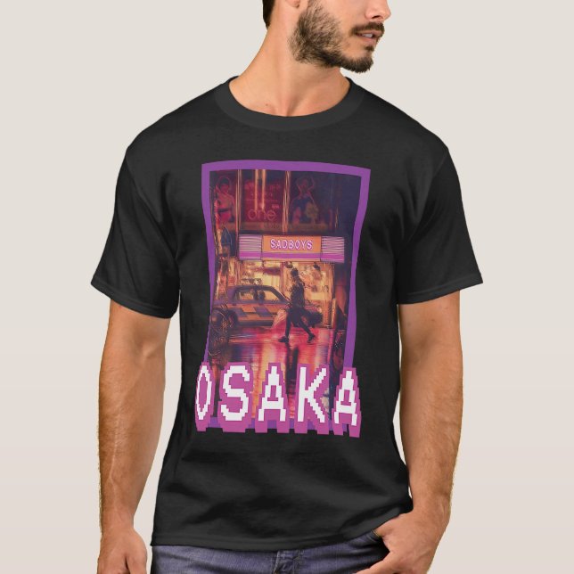 Urban osaka Retrowave Lo Fi Vaporwave Ästhetik T-Shirt (Vorderseite)