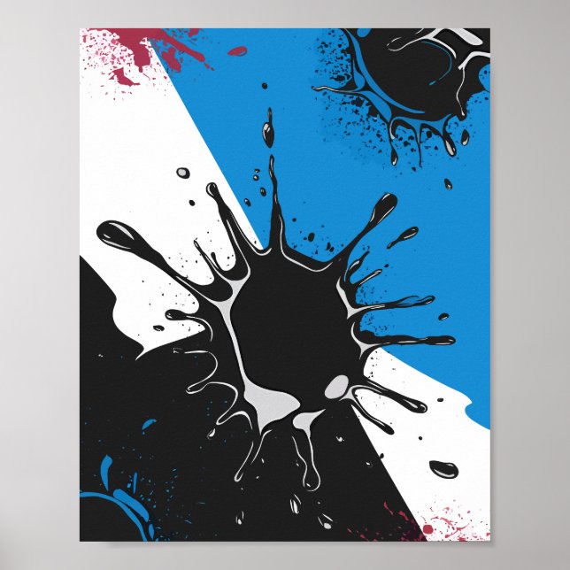 Urban Paint Splash Abstrakt Poster (Vorne)