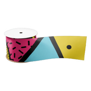 Urban Pop Art Abstrakt geometrische Linien und Pun Satinband