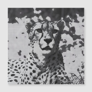 Urban Pop Art Cheetah Magnetkarte