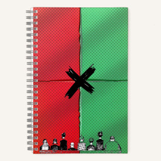 Urban Pop Crowd Retro Notebook Notizbuch