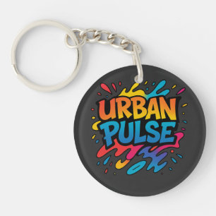 Urban Pulse - Vibrant Street Art T-Shirt Schlüsselanhänger
