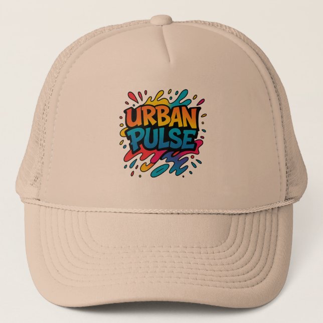 Urban Pulse - Vibrant Street Art T-Shirt Truckerkappe (Vorderseite)