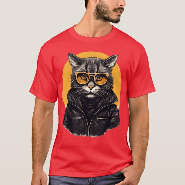 Urban Purfection Cat Spirit Cat Liebhaber lustig T-Shirt (Vorderseite)