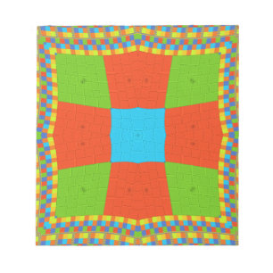 "Urban Quilt" Europäische geometrische Mustergesta Notizblock