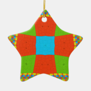 "Urban Quilt" Europäisches geometrisches Muster Ar Keramik Ornament
