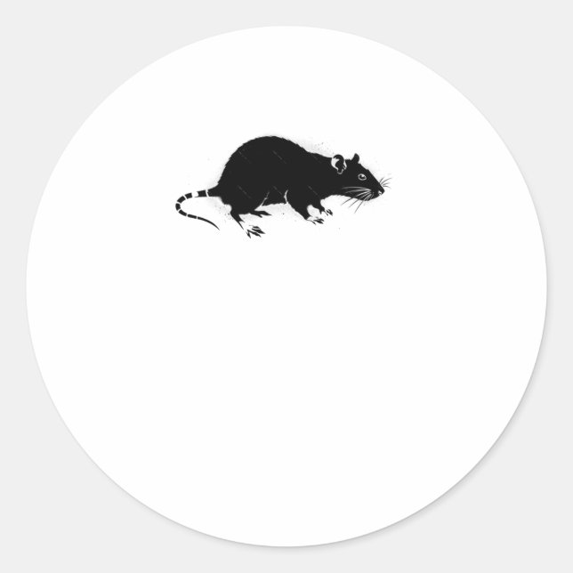 Urban Rat Stencil Graffiti Art Sticker (Vorderseite)