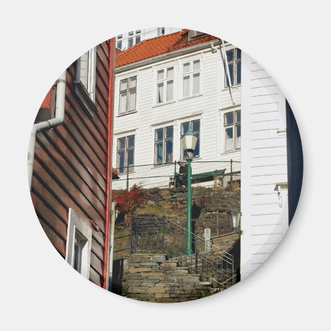 Urban Reader - Bergen in Norwegen Magnet (Vorne)