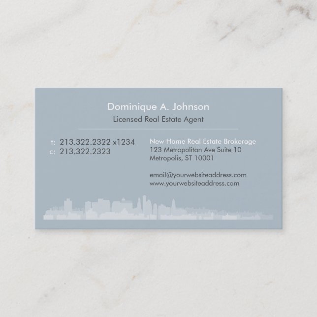 Urban Real Anwesen Agent Custom Business Card Visitenkarte (Vorderseite)