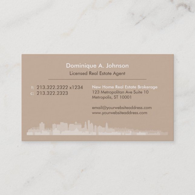 Urban Real Anwesen Agent Custom Business Card Visitenkarte (Vorderseite)
