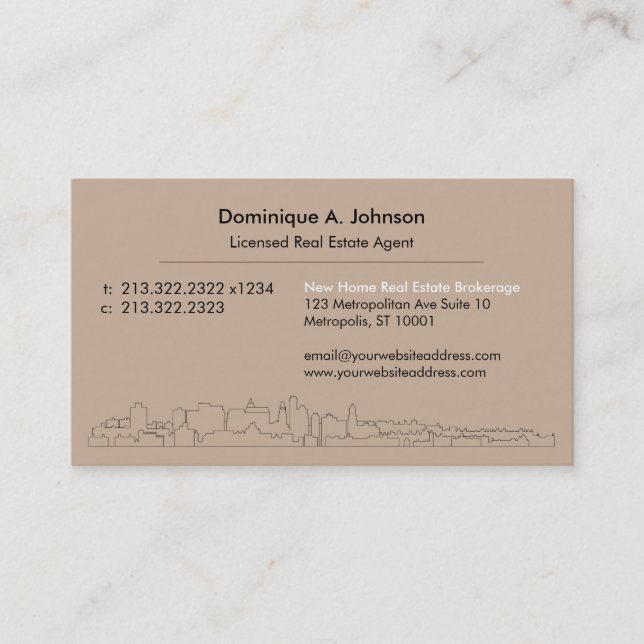 Urban Real Anwesen Agent Custom Business Card Visitenkarte (Vorderseite)