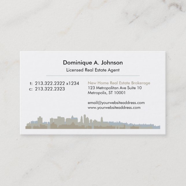 Urban Real Anwesen Agent Custom Business Card Visitenkarte (Vorderseite)