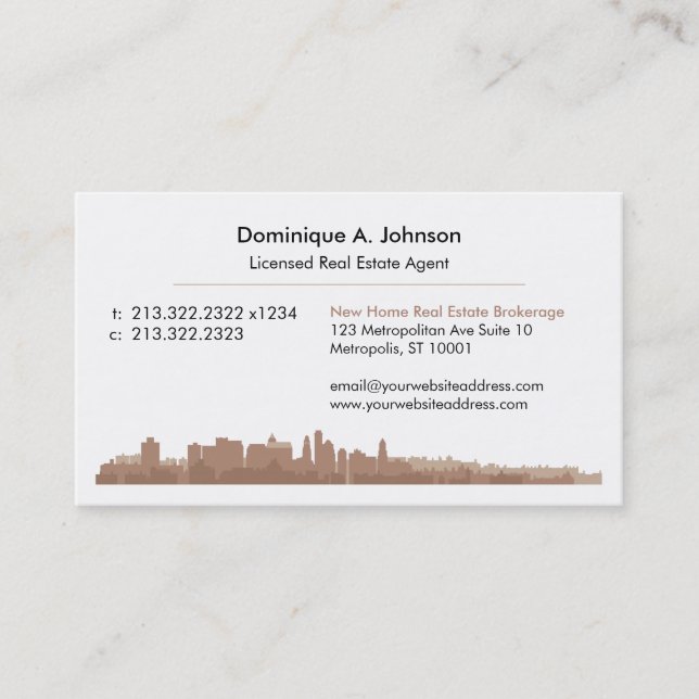 Urban Real Anwesen Agent Custom Business Card Visitenkarte (Vorderseite)