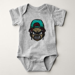 Urban Rebel: Graffiti Style Face Baby Strampler