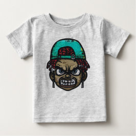Urban Rebel: Graffiti Style Face Baby T-shirt