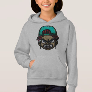 Urban Rebel: Graffiti Style Face Hoodie