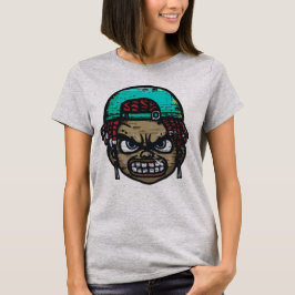 Urban Rebel: Graffiti Style Face T-Shirt