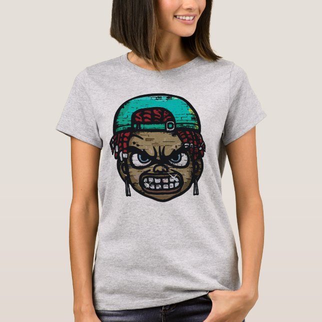 Urban Rebel: Graffiti Style Face T-Shirt (Vorderseite)