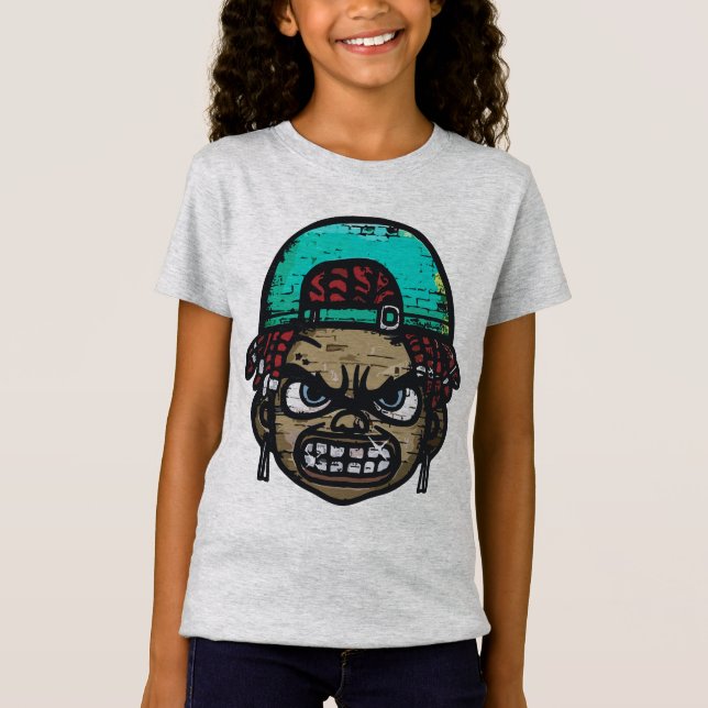 Urban Rebel: Graffiti Style Face T-Shirt (Vorderseite)