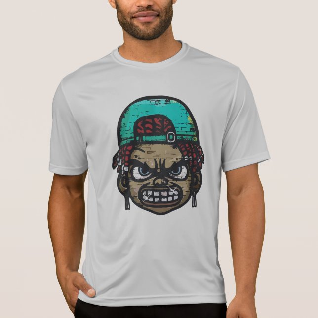 Urban Rebel: Graffiti Style Face T-Shirt (Vorderseite)