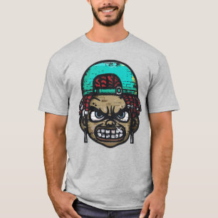 Urban Rebel: Graffiti Style Face T-Shirt