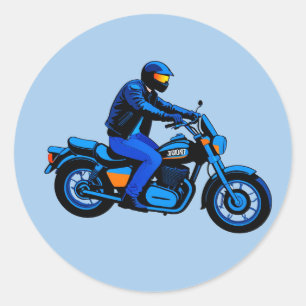 🏍️ Urban-Rider-Motion-Style-Motorrad-Grafik  Runder Aufkleber
