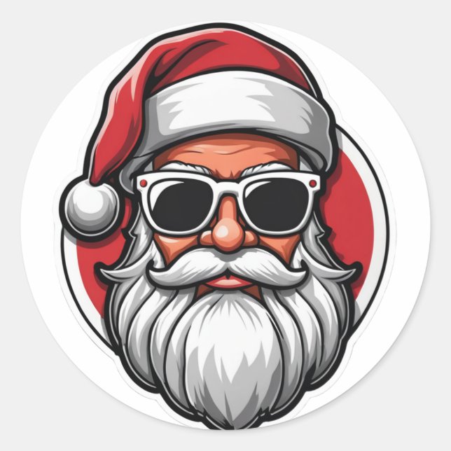 Urban Santa 7 Runder Aufkleber (Vorderseite)