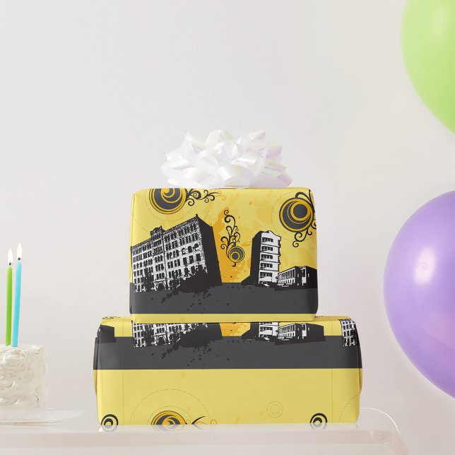Urban Scene Wrapping Paper Geschenkpapier (Von Creator hochgeladen)