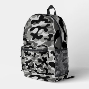 Urban Schwarz Weiß Tarnmuster Bedruckter Rucksack