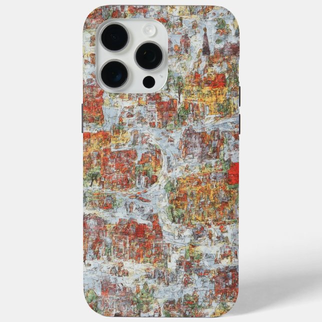 Urban Sketch Art Mobile Fall Case-Mate iPhone Hülle (Rückseite)